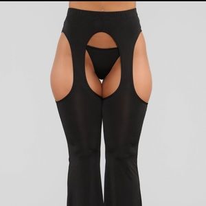 Crotchless Flare pants / BLACK NWOT